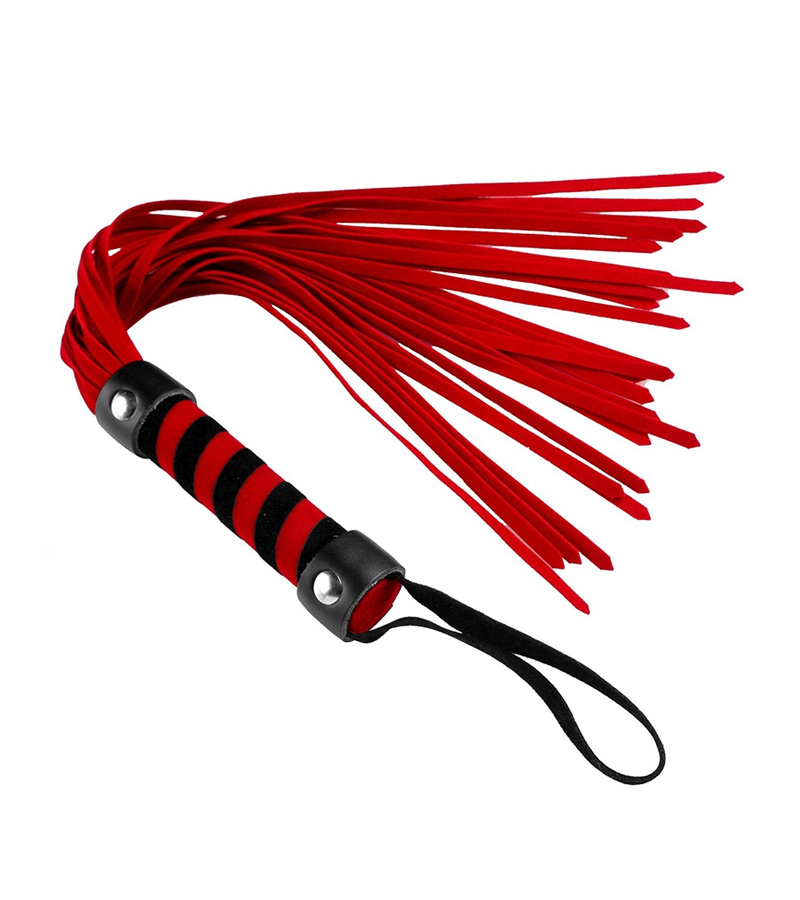 Black and Red Leather Flogger 
