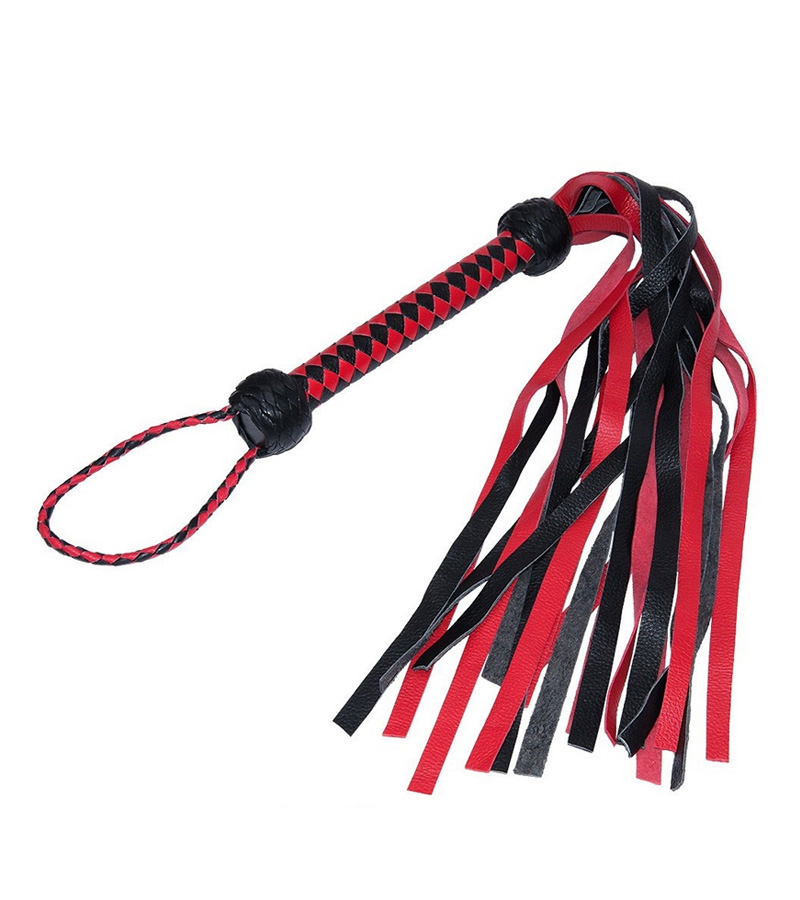 Black and Red Leather Flogger