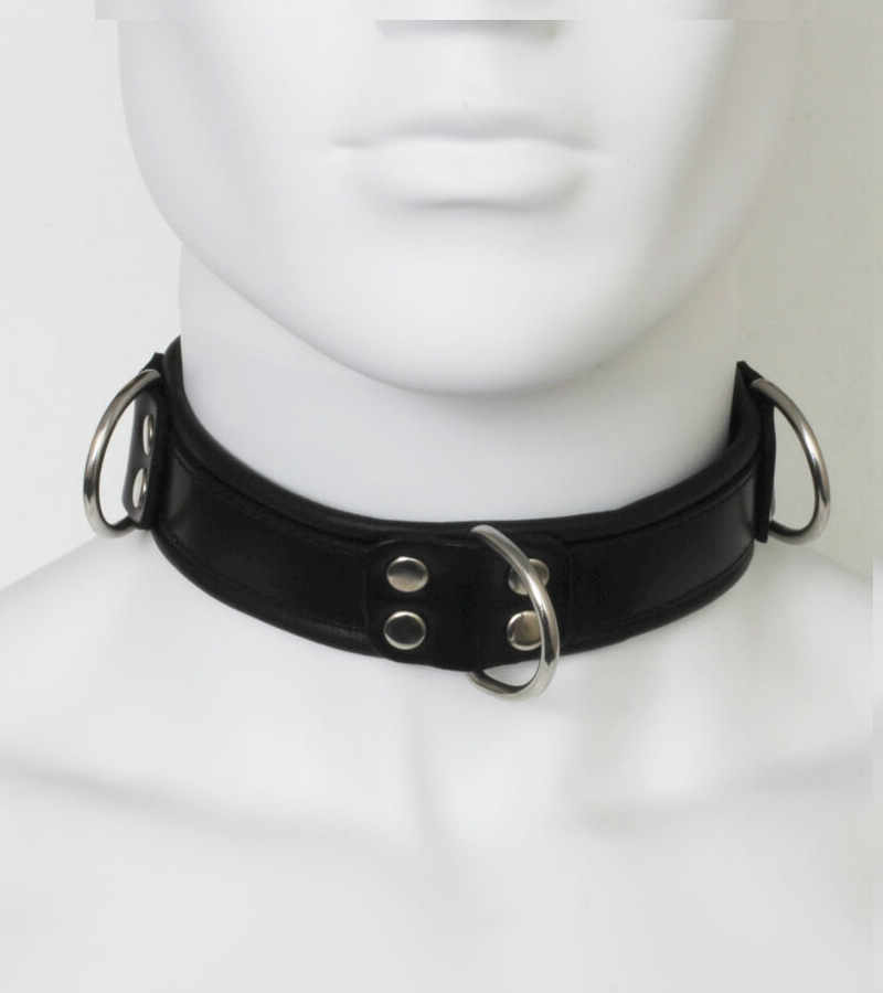 Deluxe Bondage Collar - BLACK