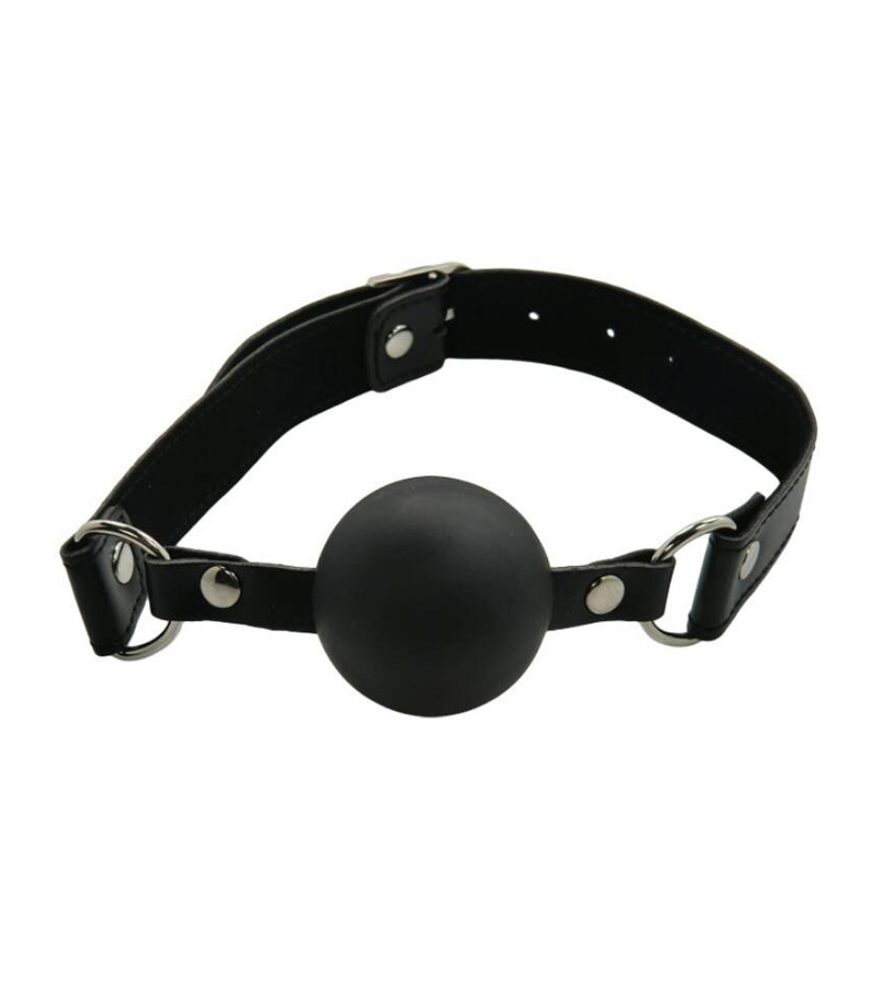 Silicon Rubber Ball Gag- BLACK