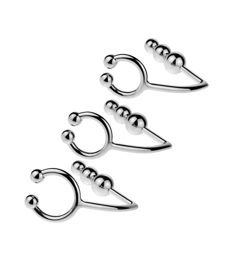Triple Thrill Horse Shoe Cock Ring with Anal Intru